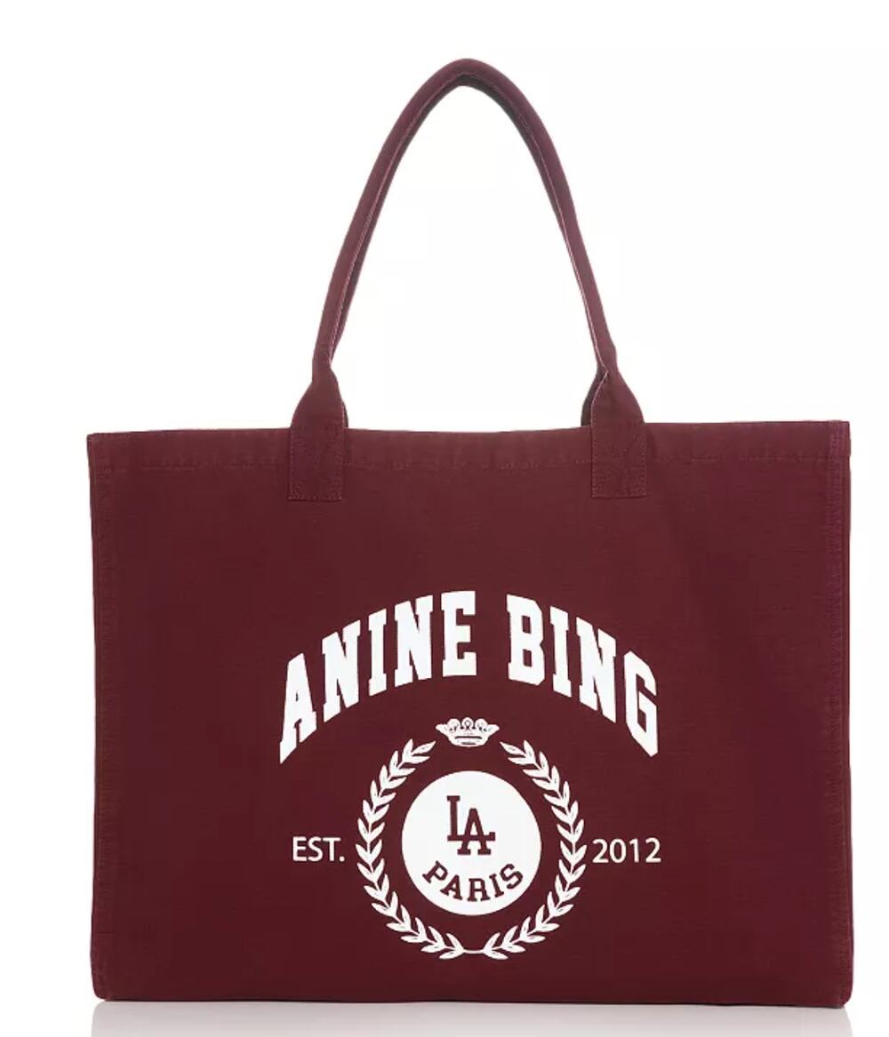 NWT Anine Bing Collegiate Canvas Tote
